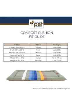 ACADIA NATIONAL PARK PET BED - COMFORT CUSHION