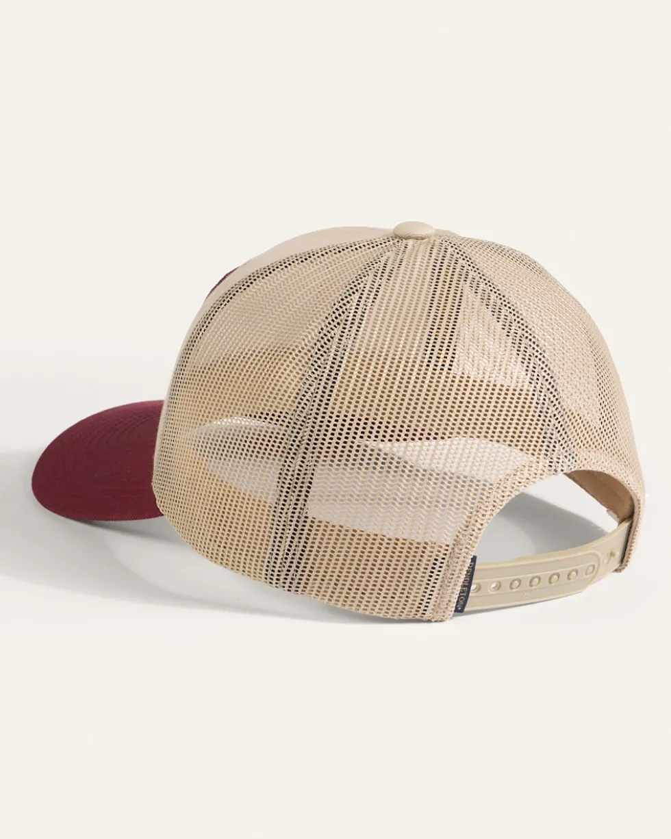 ADVENTURE LOGO FIVE PANEL TRUCKER HAT