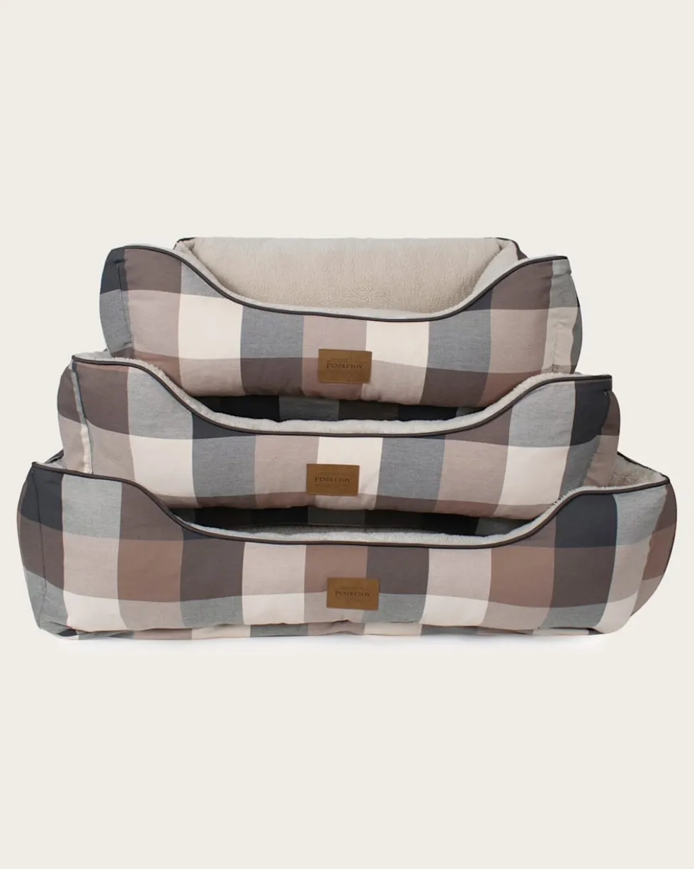 BLOCK PLAID PET BED - KUDDLER