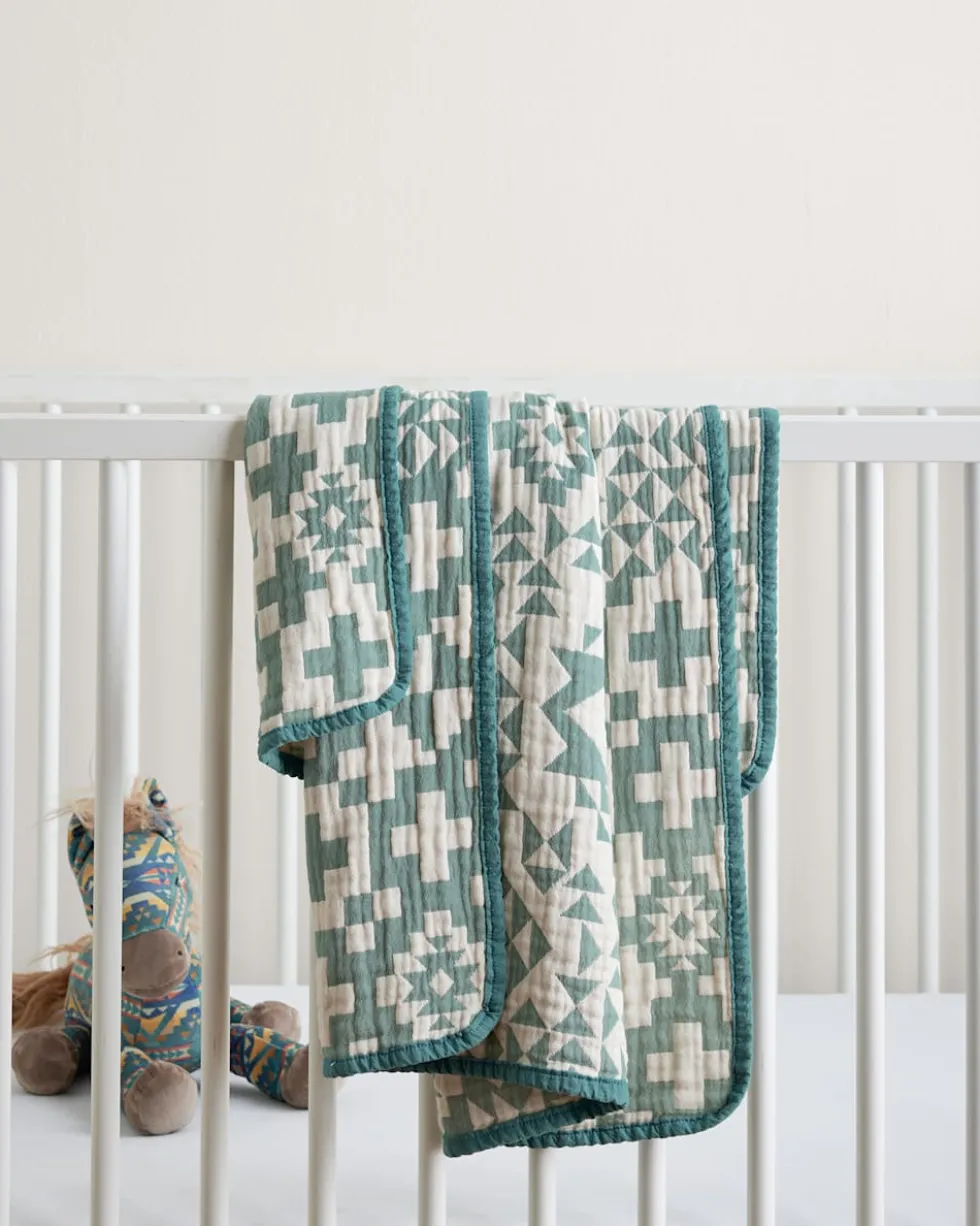 BLUE RIDGE ORGANIC COTTON BABY BLANKET