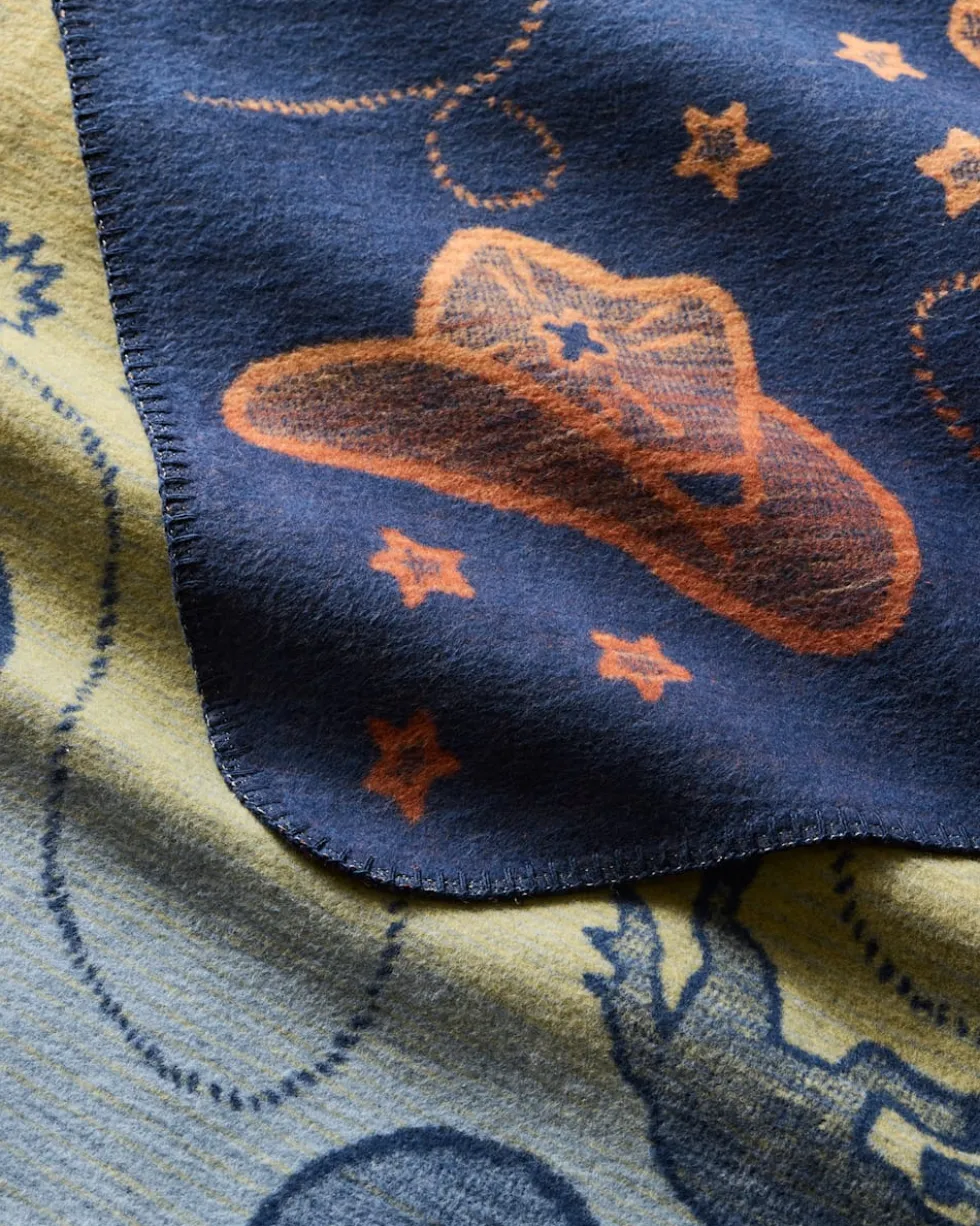 COSMIC RODEO ORGANIC COTTON BABY BLANKET