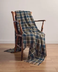 ECO-WISE WOOL FRINGED THROW