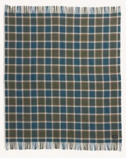 ECO-WISE WOOL FRINGED THROW