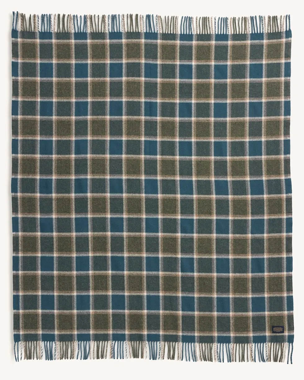 ECO-WISE WOOL FRINGED THROW