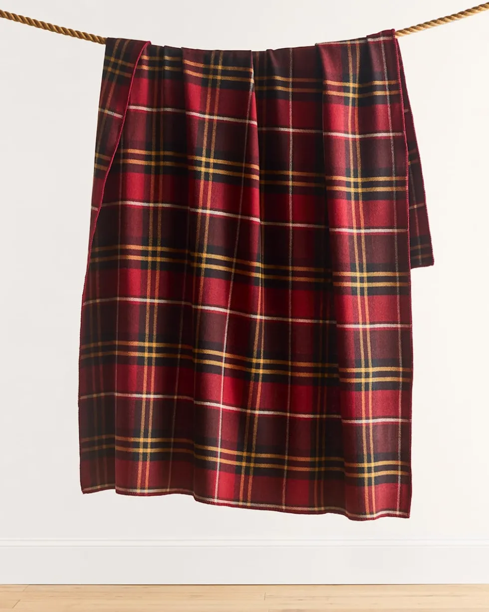ECO-WISE WOOL PLAID/STRIPE BLANKET