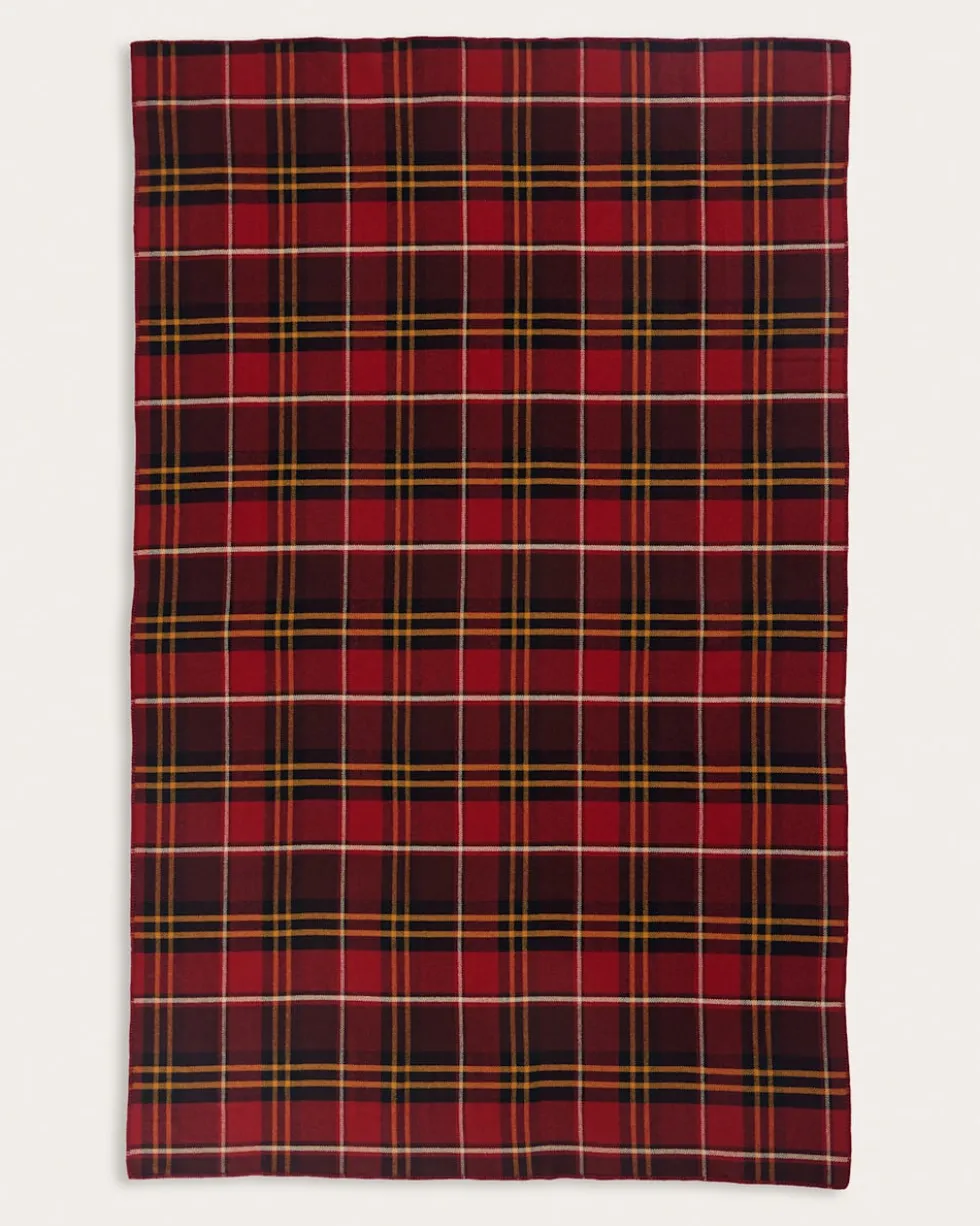 ECO-WISE WOOL PLAID/STRIPE BLANKET
