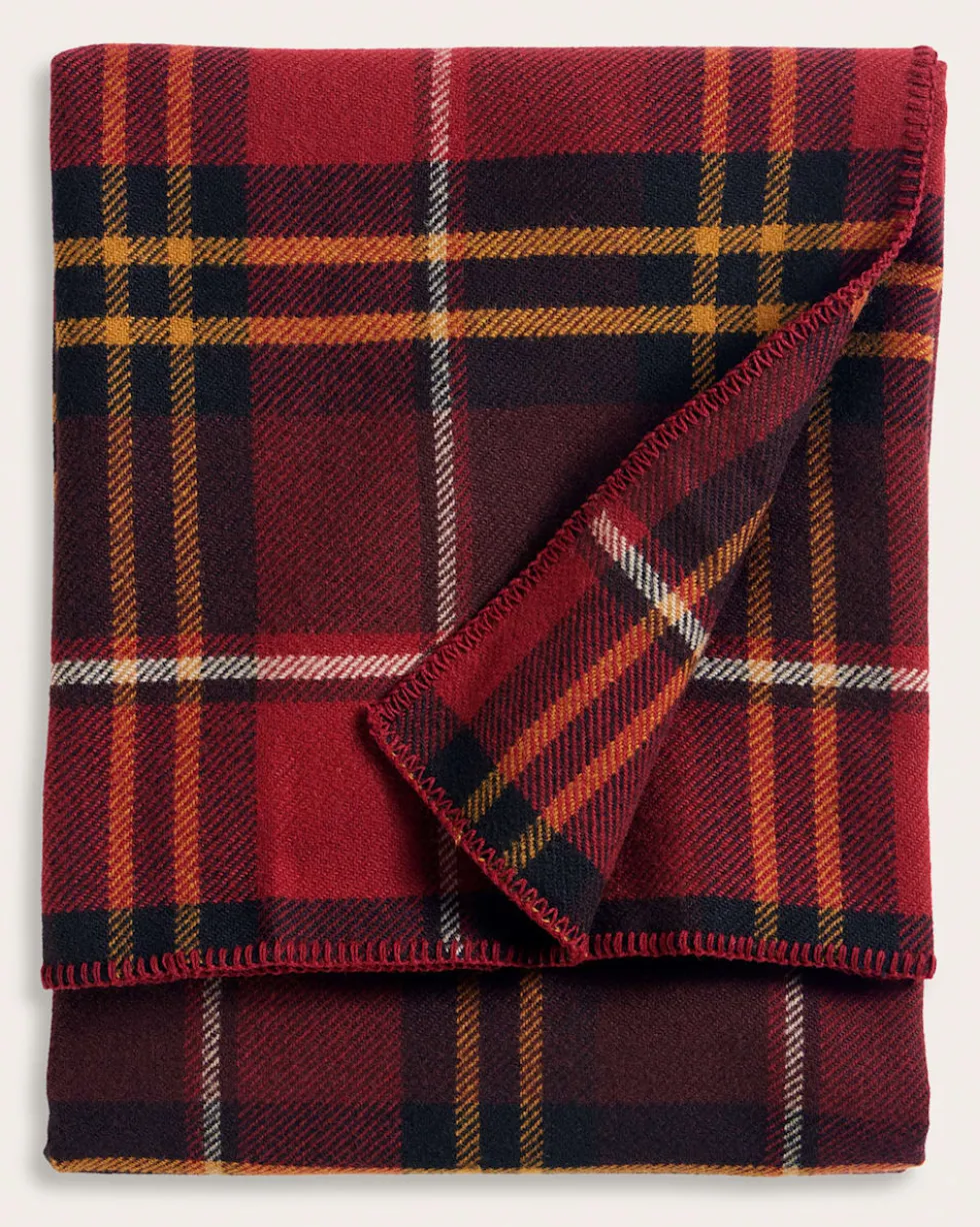 ECO-WISE WOOL PLAID/STRIPE BLANKET