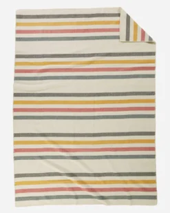 ECO-WISE WOOL PLAID/STRIPE BLANKET