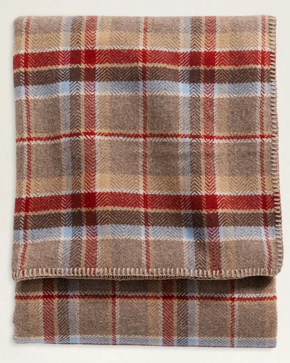 ECO-WISE WOOL PLAID/STRIPE BLANKET