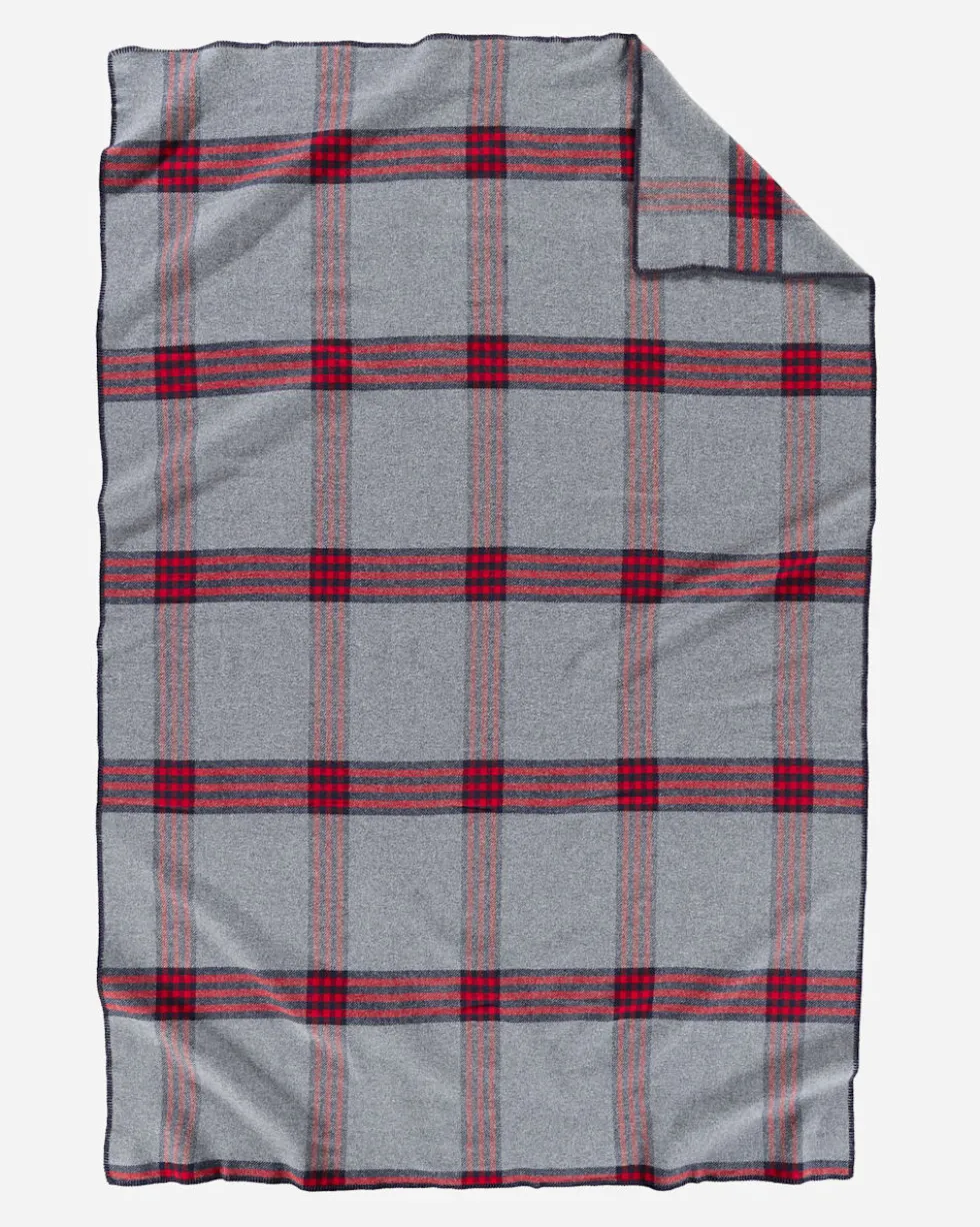 ECO-WISE WOOL PLAID/STRIPE BLANKET