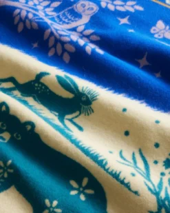 FOLK FOREST CRIB BLANKET