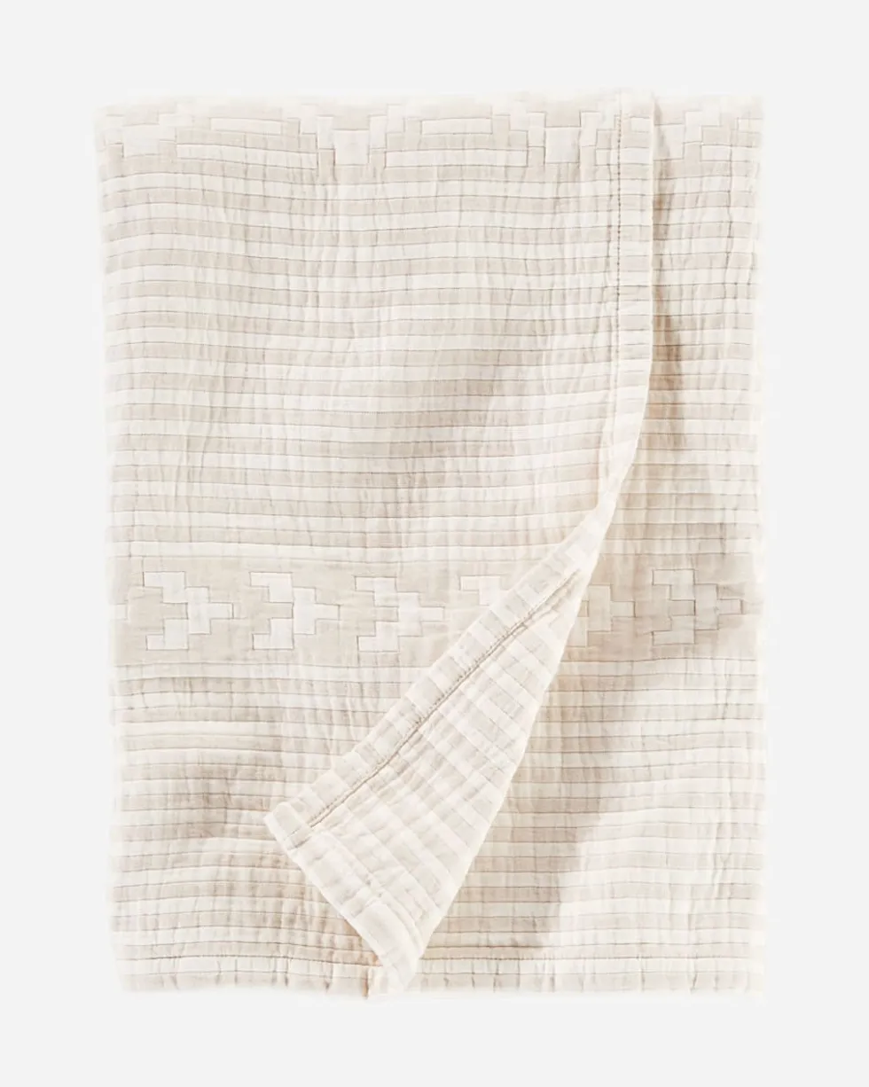 GANADO COTTON MATELASSE COVERLET
