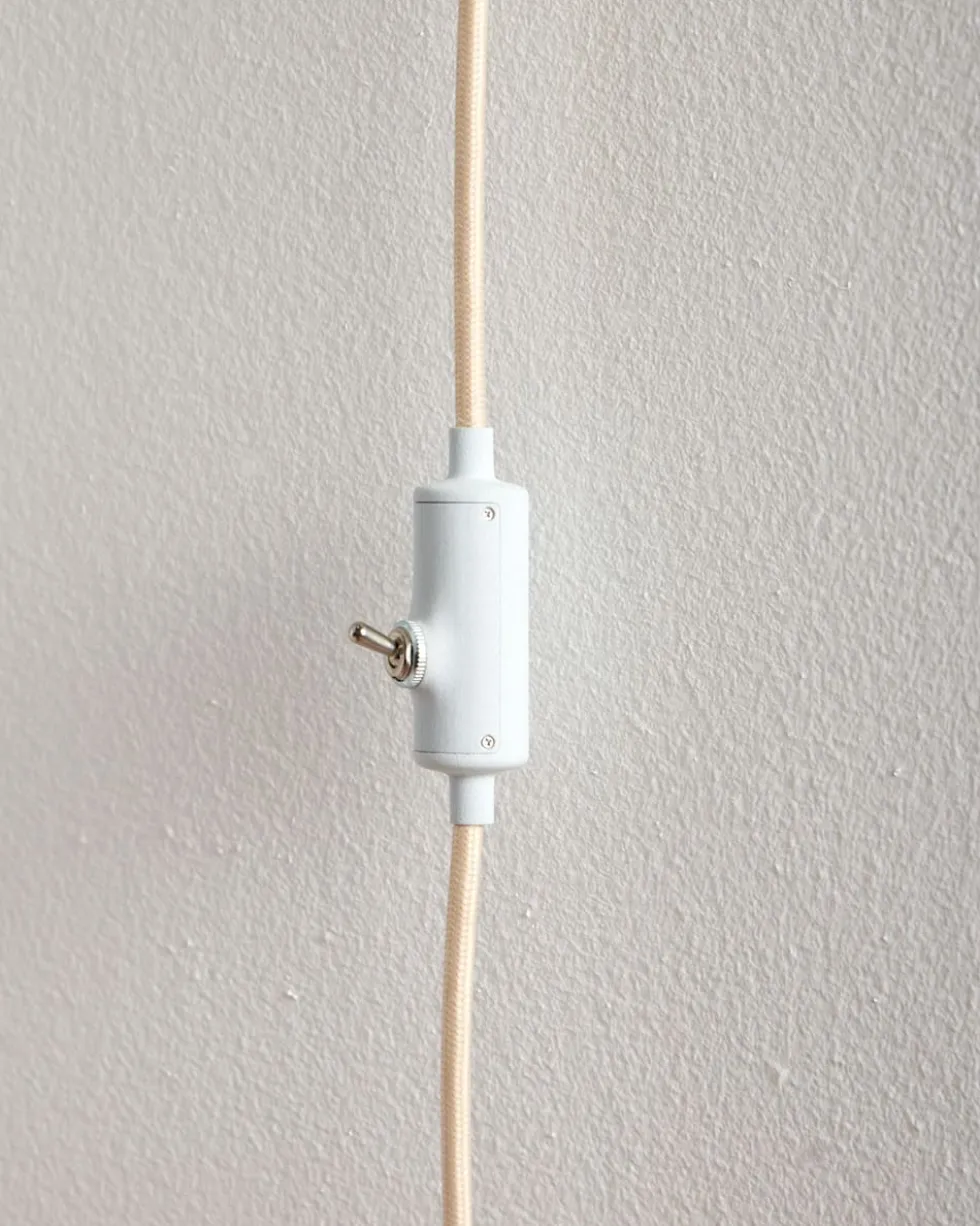 HANDMADE STONEWARE & WOOD SCONCE