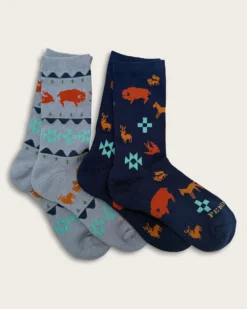 KIDS 2-PACK CRITTER CREW SOCKS