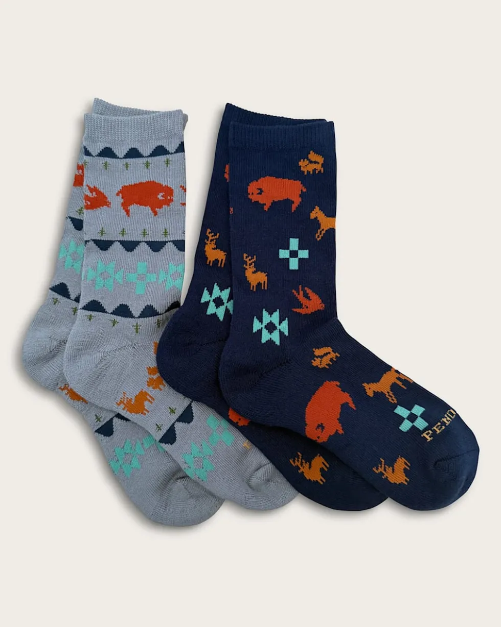 KIDS 2-PACK CRITTER CREW SOCKS
