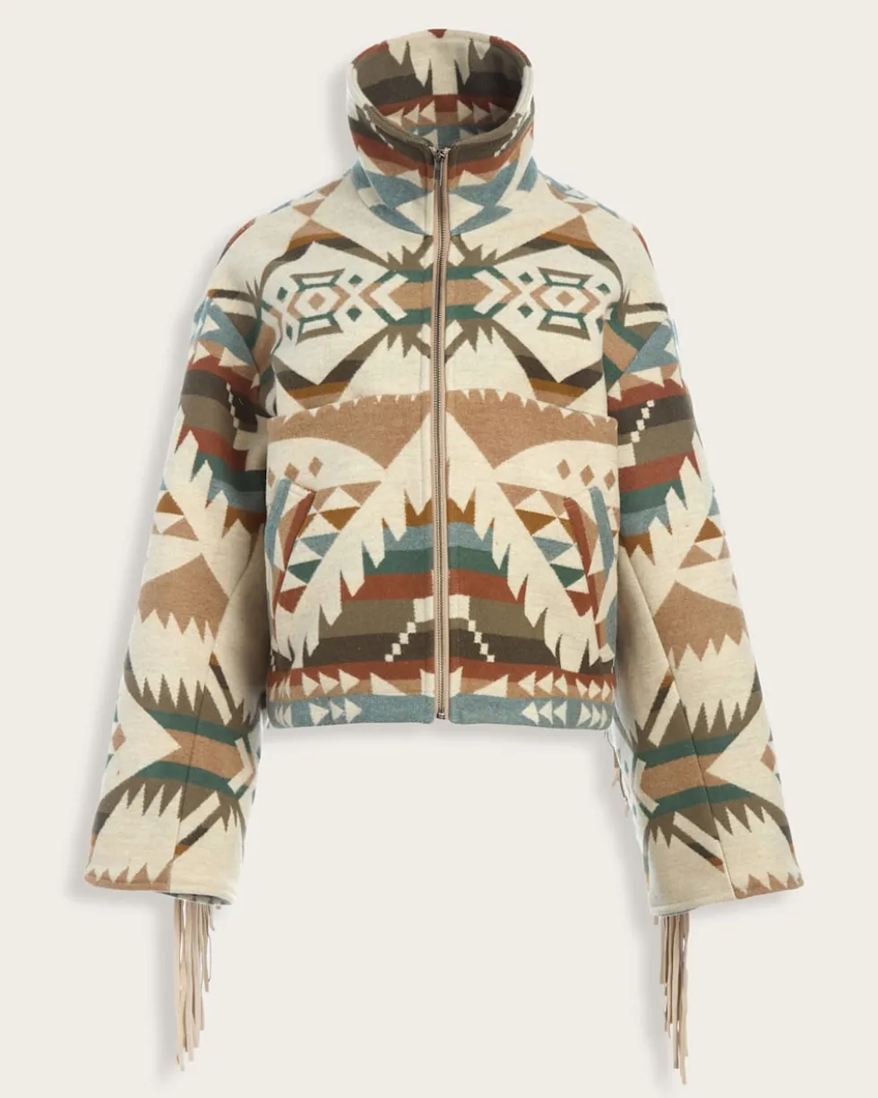 LINDSEY THORNBURG X PENDLETON FRINGED ARCHER JACKET