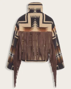 LINDSEY THORNBURG X PENDLETON FRINGED ARCHER JACKET