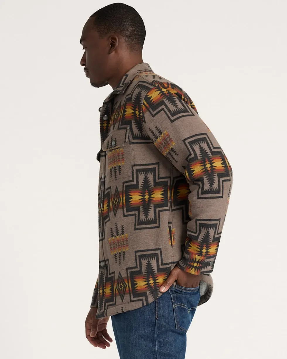 MEN'S HARDING COTTON CHAMOIS SHERPA-LINED SHIRT JACKET