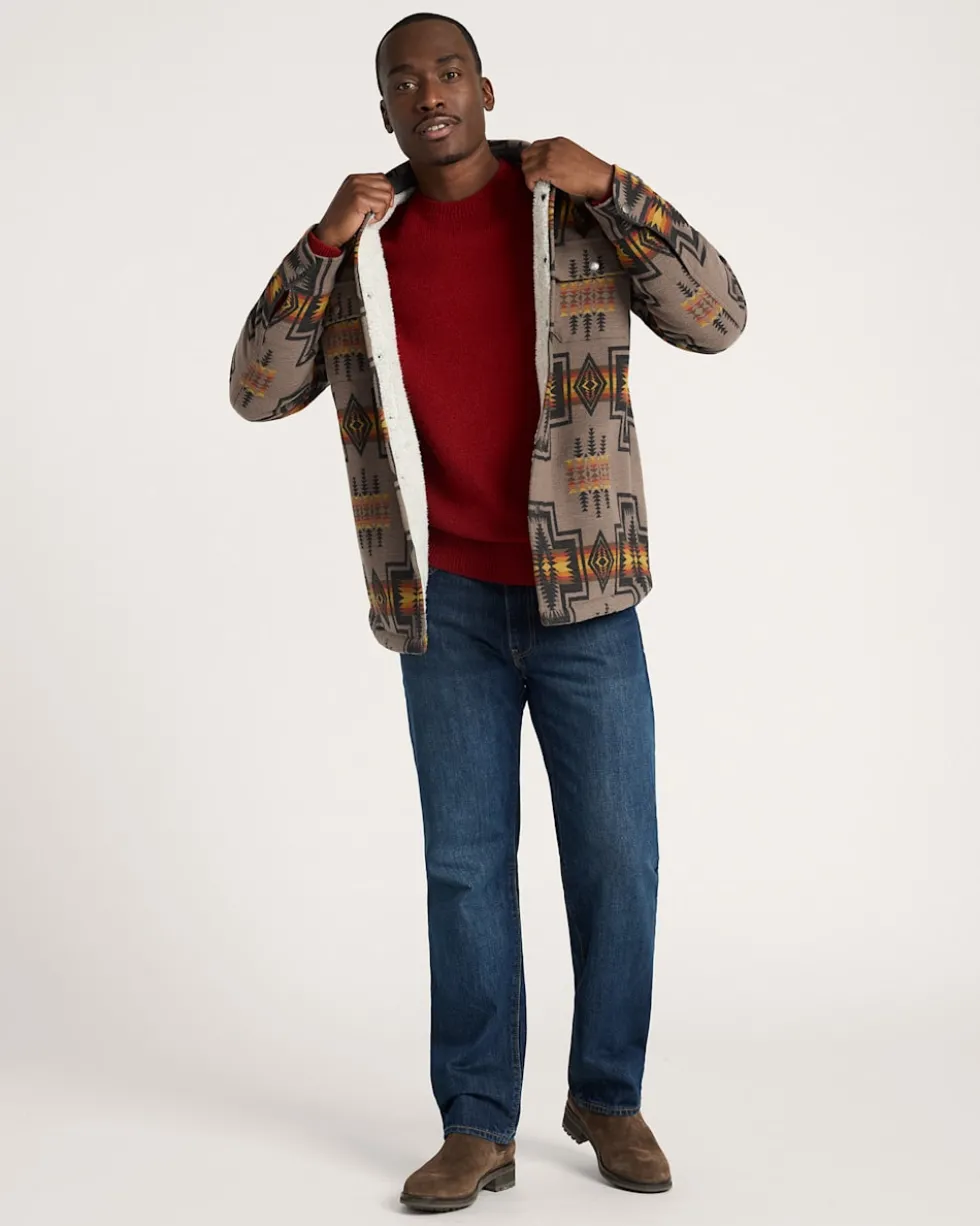 MEN'S HARDING COTTON CHAMOIS SHERPA-LINED SHIRT JACKET