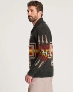 MEN'S HARDING ZIP LAMBSWOOL CARDIGAN