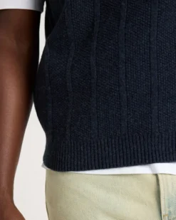 MEN'S MIXED STITCH MERINO SWEATER VEST