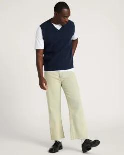 MEN'S MIXED STITCH MERINO SWEATER VEST