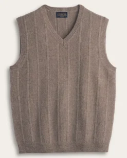 MEN'S MIXED STITCH MERINO SWEATER VEST