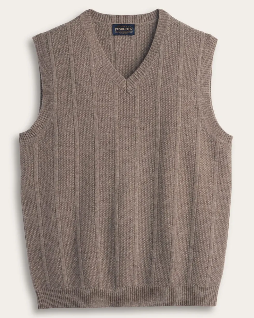 MEN'S MIXED STITCH MERINO SWEATER VEST