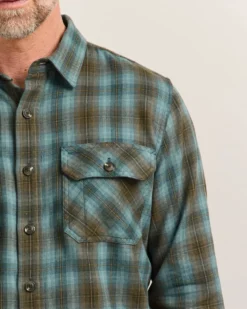 MEN'S PLAID BURNSIDE COTTON FLANNEL SHIRT
