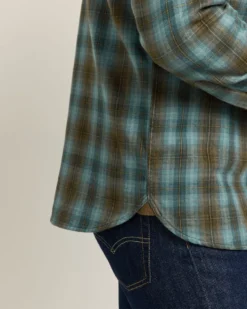 MEN'S PLAID BURNSIDE COTTON FLANNEL SHIRT