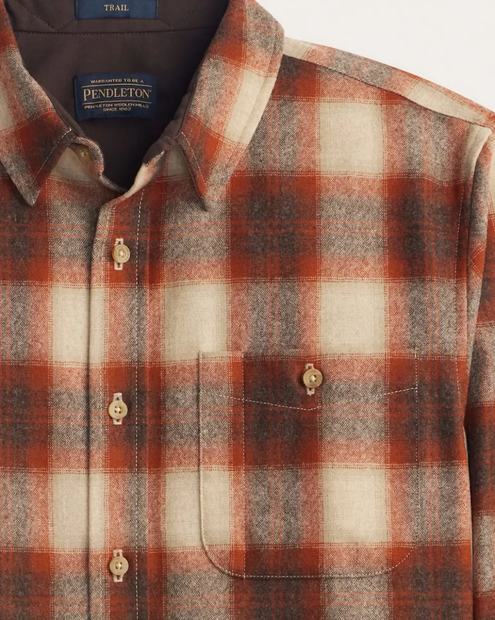 MEN'S PLAID ELBOW-PATCH TRAIL SHIRT