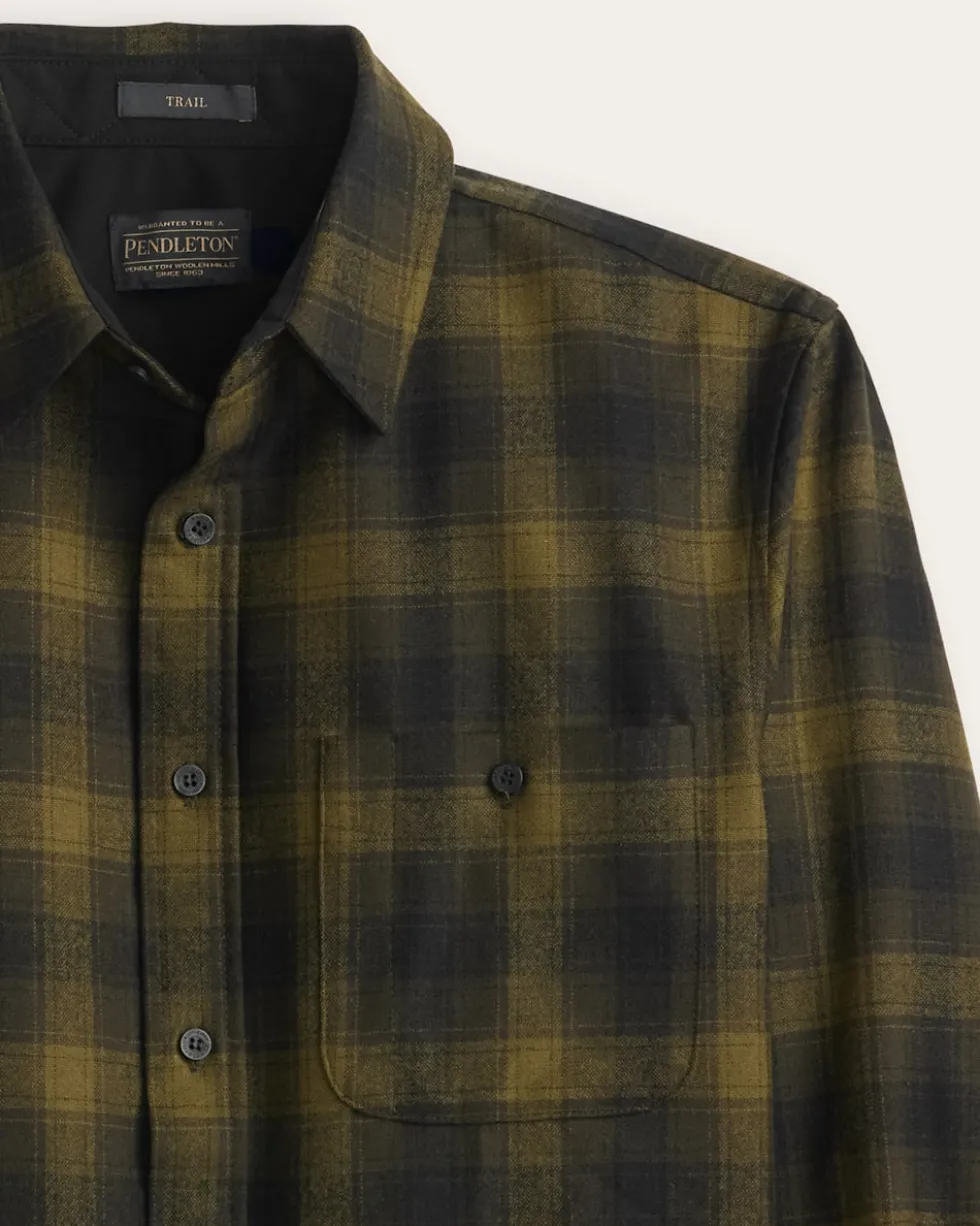 MEN'S PLAID ELBOW-PATCH TRAIL SHIRT