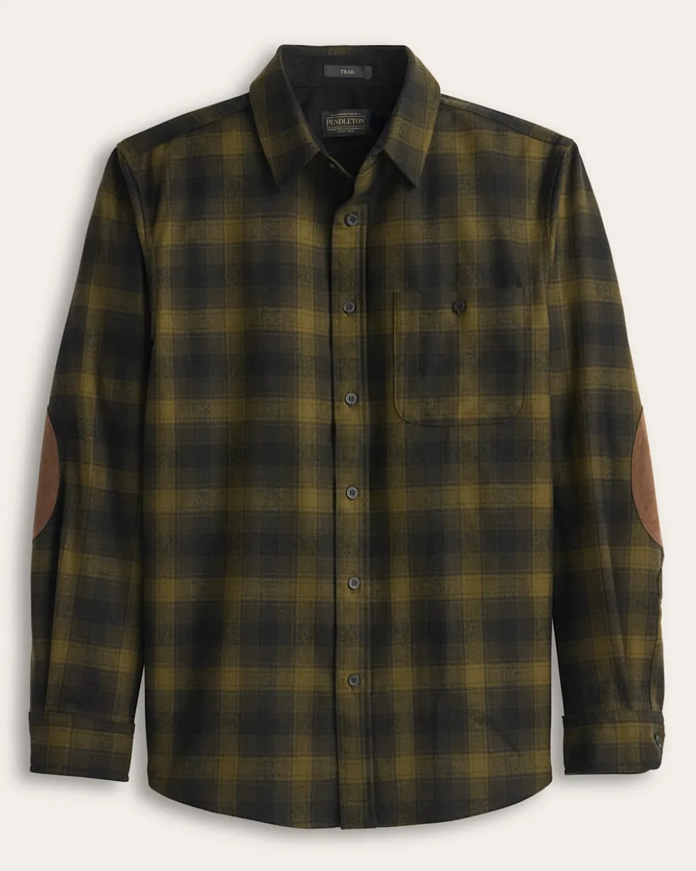 MEN'S PLAID ELBOW-PATCH TRAIL SHIRT