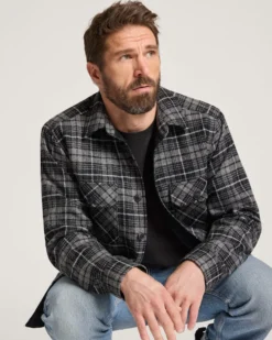MEN'S PLAID QUILTED CPO JACKET