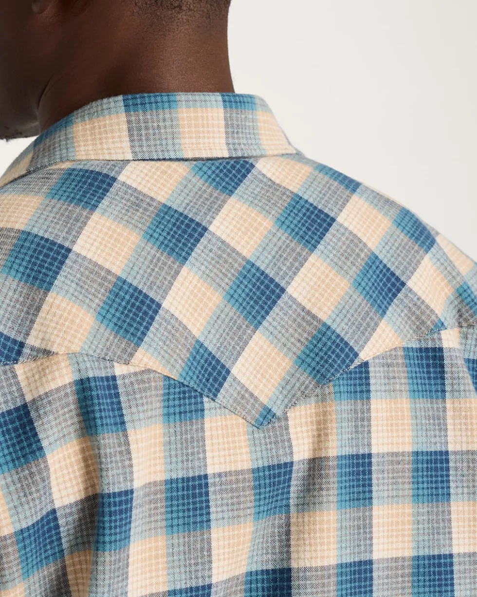 MEN'S PLAID SNAP-FRONT WYATT COTTON SHIRT