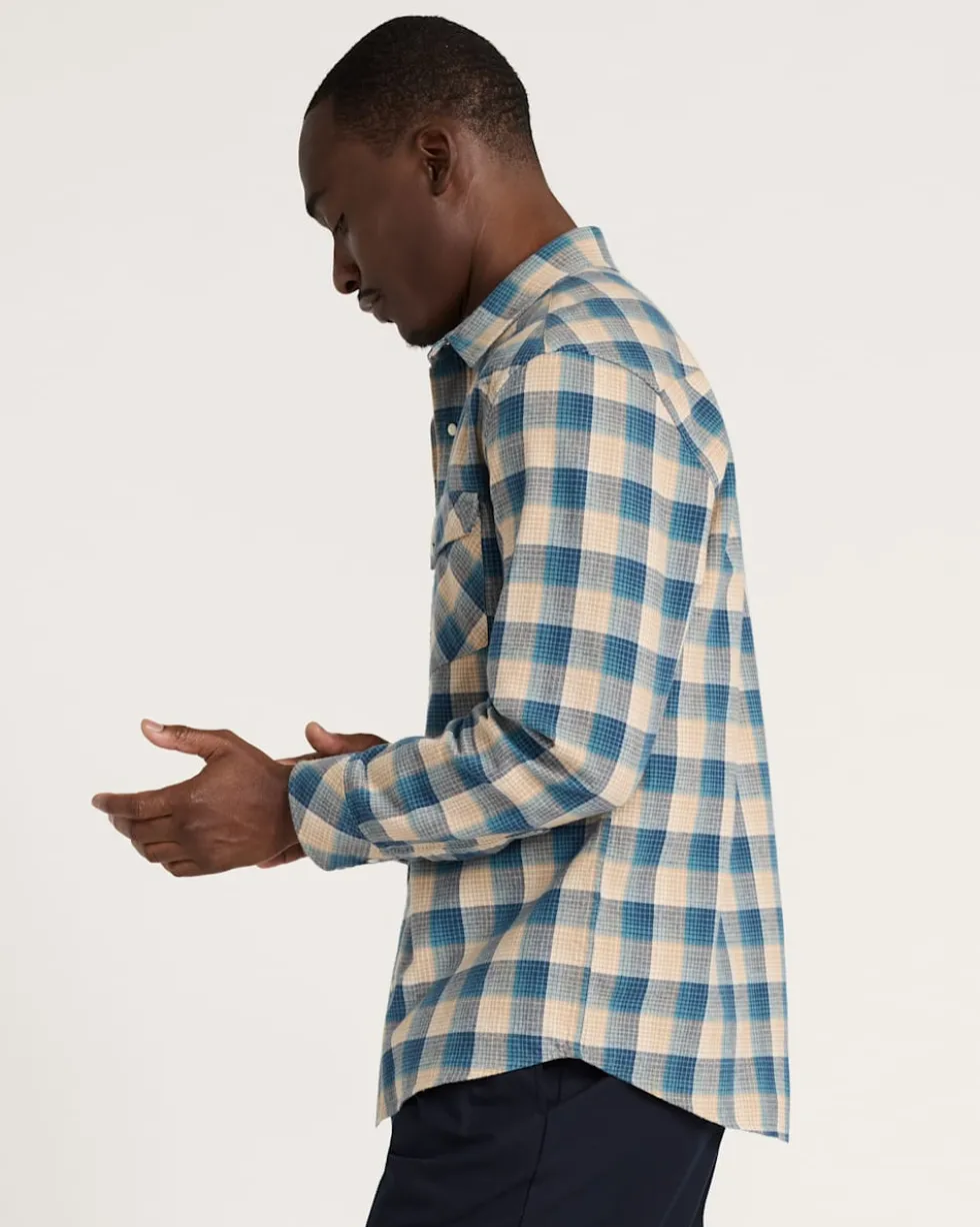 MEN'S PLAID SNAP-FRONT WYATT COTTON SHIRT