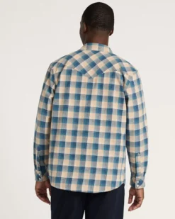 MEN'S PLAID SNAP-FRONT WYATT COTTON SHIRT