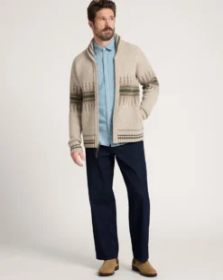 MEN'S SAWTOOTH BUCK LAMBSWOOL ZIP CARDIGAN