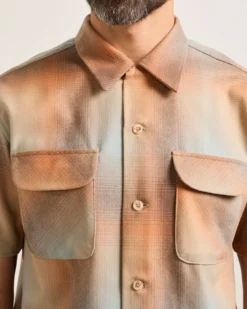 MEN'S SHORT-SLEEVE PLAID BOARD SHIRT