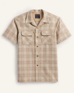 MEN'S SHORT-SLEEVE PLAID BOARD SHIRT