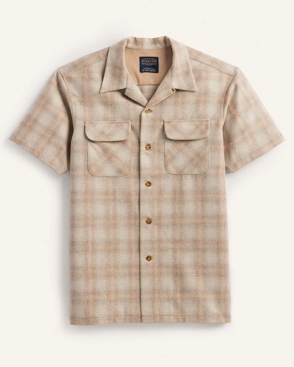 MEN'S SHORT-SLEEVE PLAID BOARD SHIRT