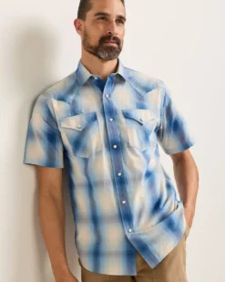 MEN'S SHORT-SLEEVE PLAID FRONTIER SHIRT