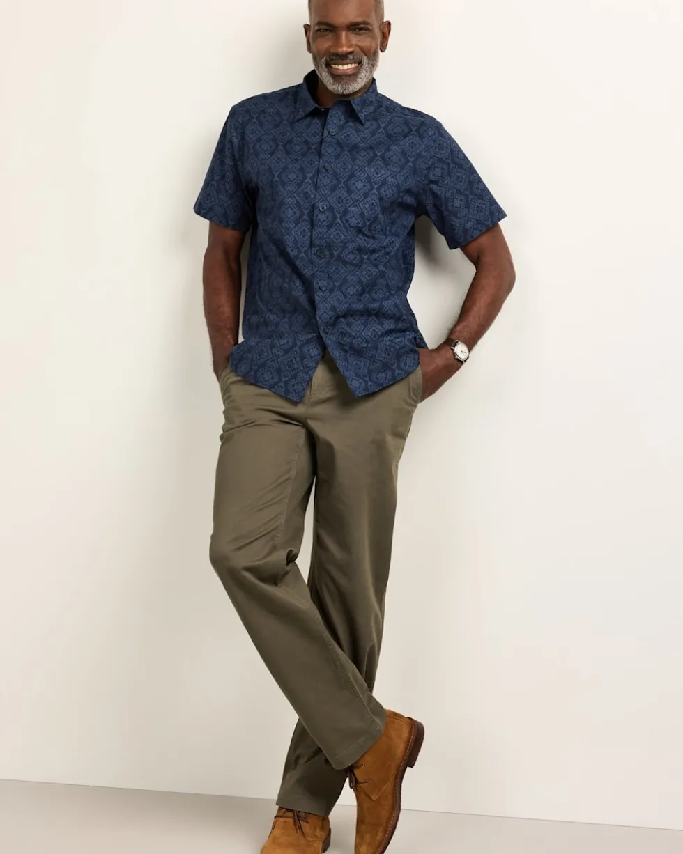MEN'S SHORT-SLEEVE SHORELINE COTTON SHIRT