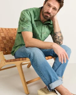 MEN'S SHORT-SLEEVE SHORELINE COTTON SHIRT