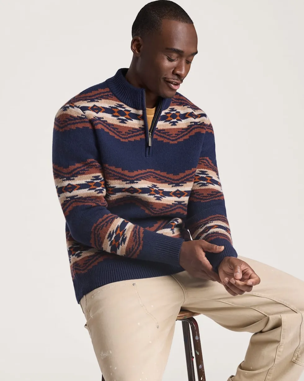 MEN'S TUMALO RIDGE LAMBSWOOL QUARTER-ZIP SWEATER