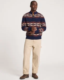 MEN'S TUMALO RIDGE LAMBSWOOL QUARTER-ZIP SWEATER