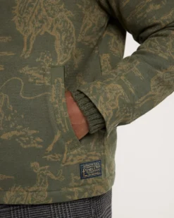 MEN'S WILD LANDSCAPE QUILTED COTTON WORK JACKET