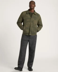 MEN'S WILD LANDSCAPE QUILTED COTTON WORK JACKET