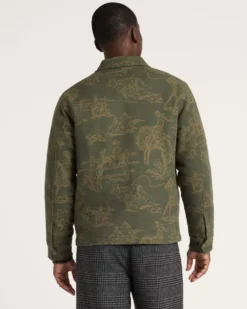 MEN'S WILD LANDSCAPE QUILTED COTTON WORK JACKET