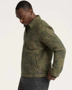 MEN'S WILD LANDSCAPE QUILTED COTTON WORK JACKET